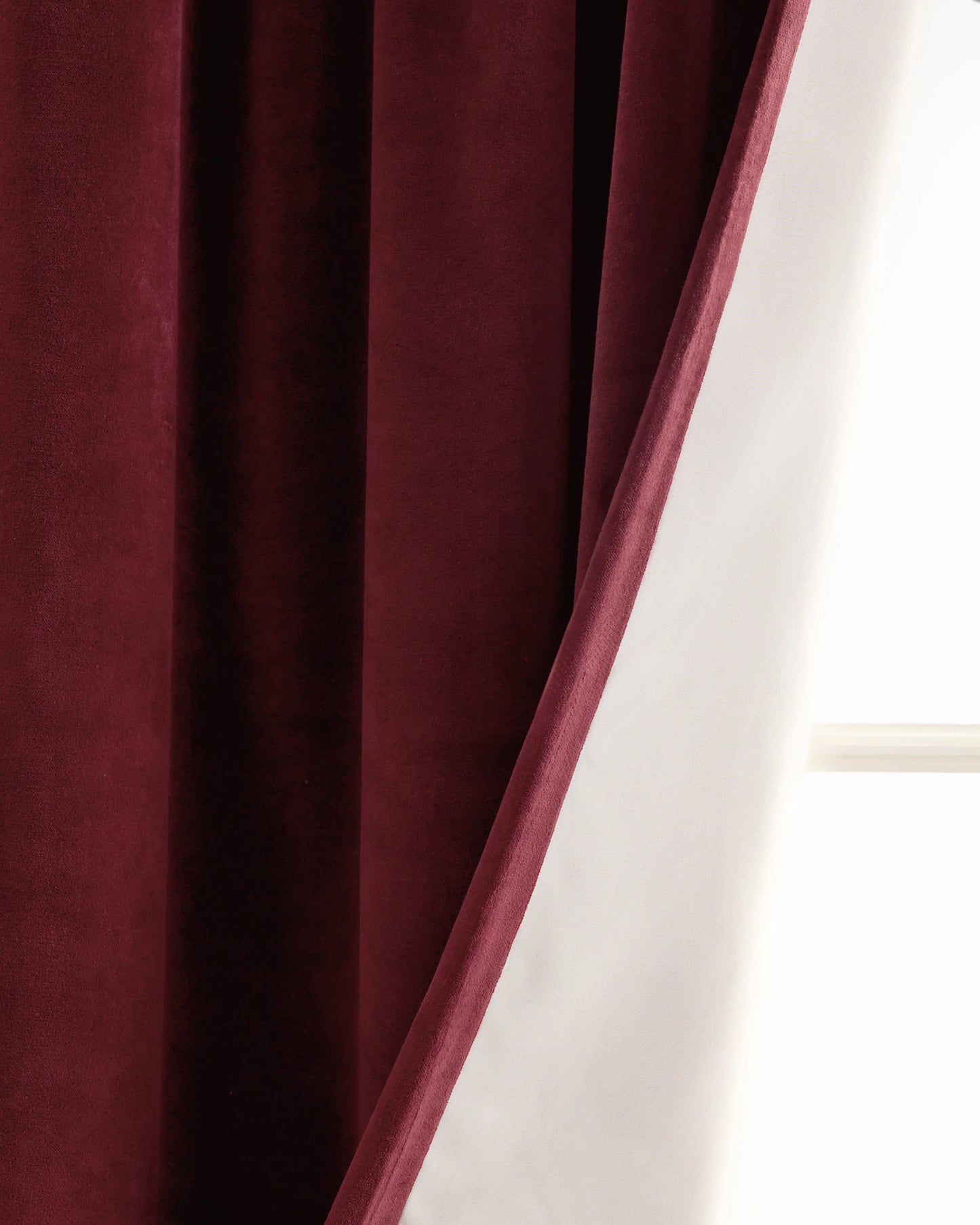 Cotton Velvet True Blackout Curtain - 48x84 / Ivory