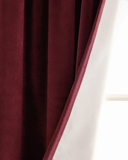 Cotton Velvet True Blackout Curtain - 48x84 / Ivory