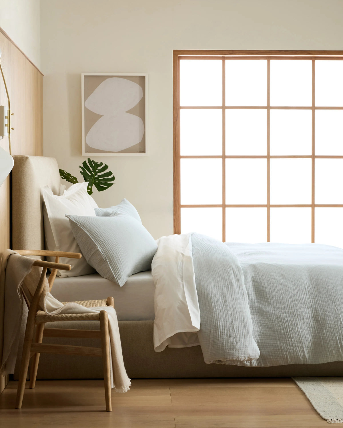 Organic Cotton Gauze Duvet Cover - Twin / Dried Sage