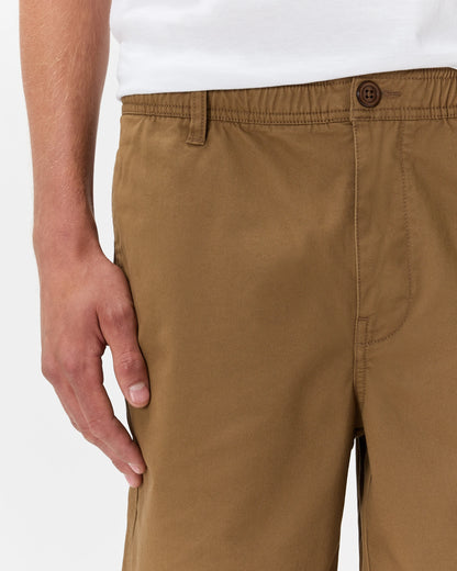 Organic Stretch Cotton Pull On Chino Shorts - 7" - XS / Sand Dune