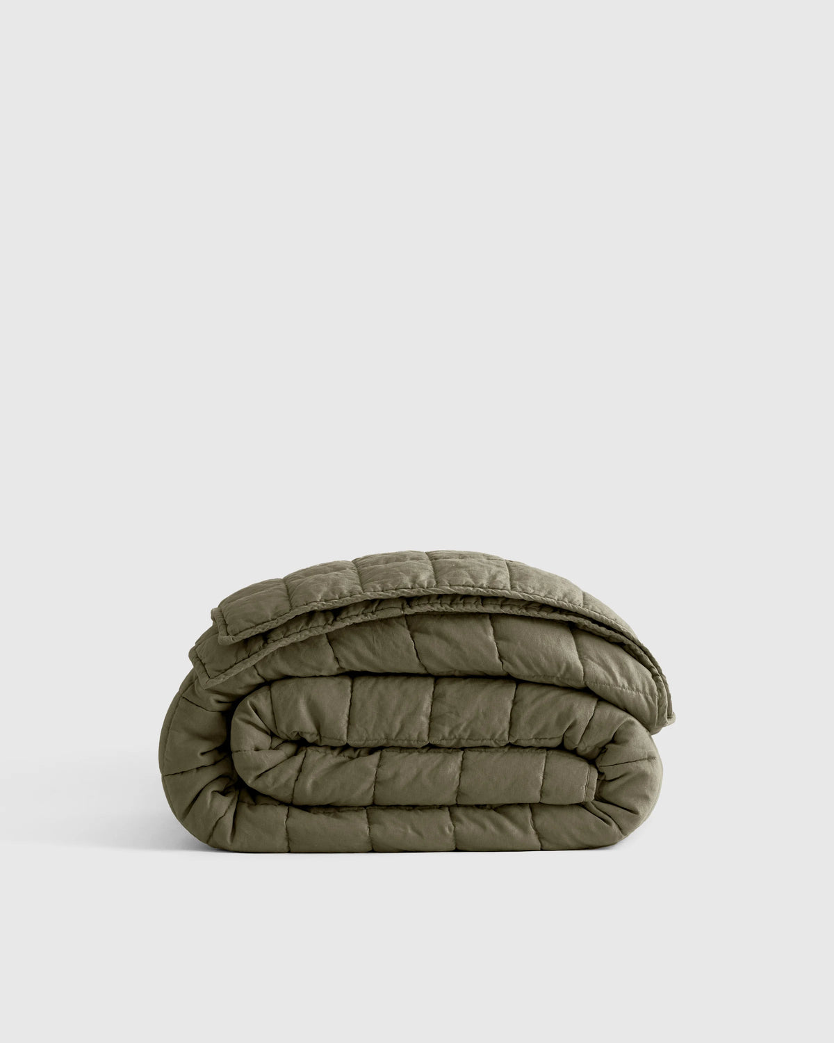 European Linen Box Quilt - Twin / Dusty Mauve