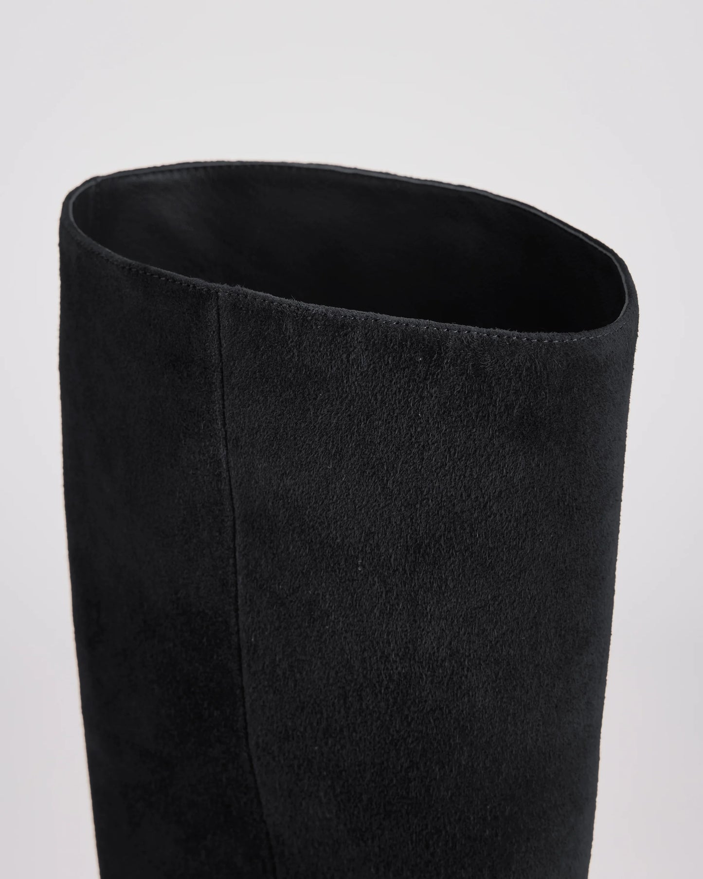 Italian Suede Block Heel Boots - 5 / Espresso Brown