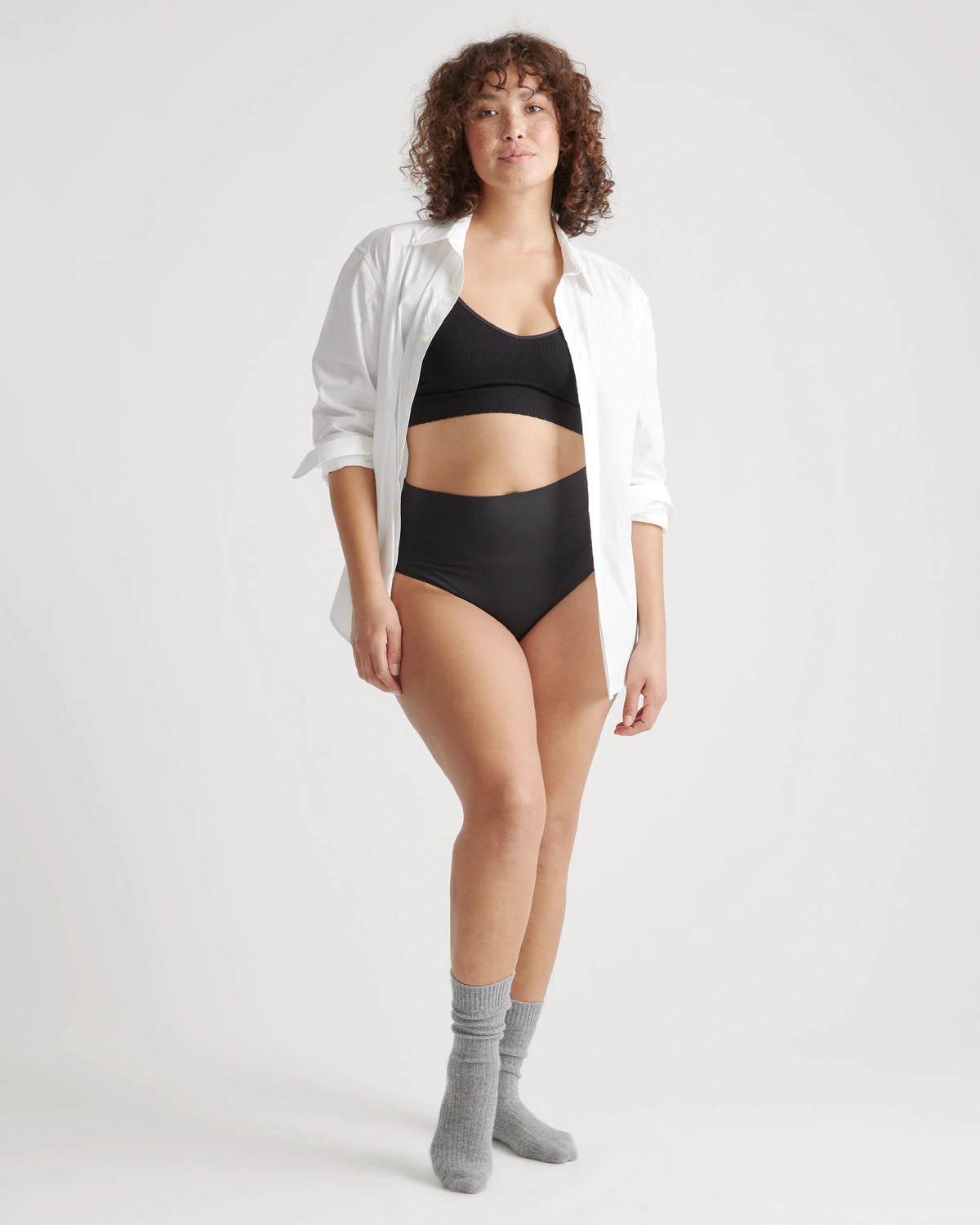 Shaping High-Waisted Thong (3-Pack) - XS / Black