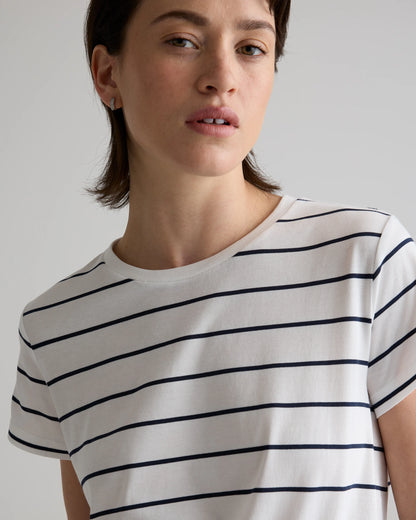 Cotton Modal Crew Neck Swing Tee - XS / White