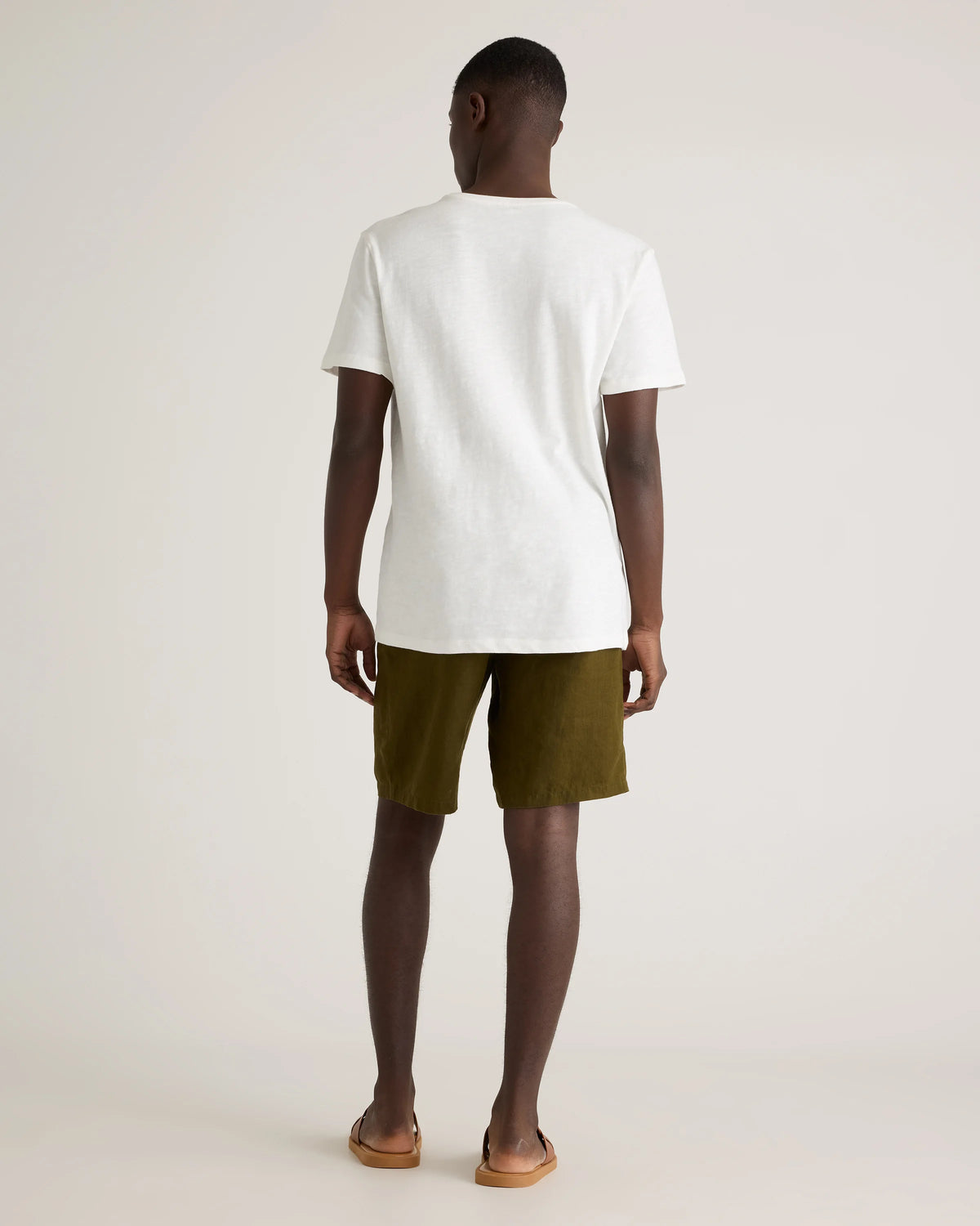 100% European Linen Shorts - 10" - S / Martini Olive
