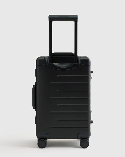 Aluminum Carry-On Suitcase - One Size / Black