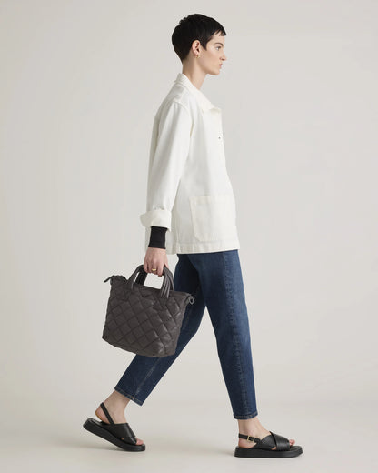 Transit Quilted Small Crossbody Tote - One Size / Taupe Brown
