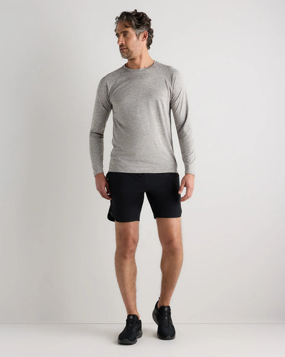 Mesh Performance Training Long Sleeve Tee - S / Heather Navy