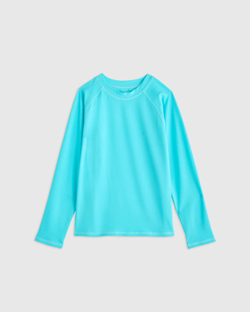 Long Sleeve Raglan Rash Guard - 6 / Island Aqua