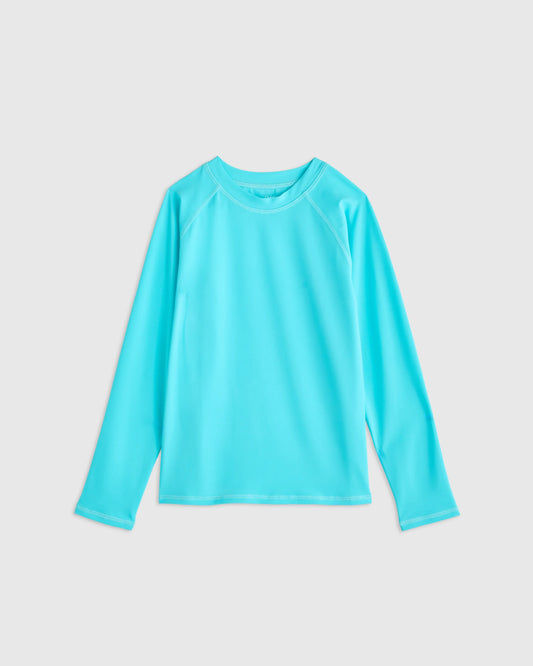 Long Sleeve Raglan Rash Guard - 6 / Island Aqua