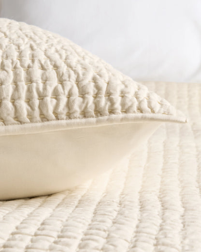 European Linen Cotton Stitch Quilted Euro Sham - Euro / Orchid