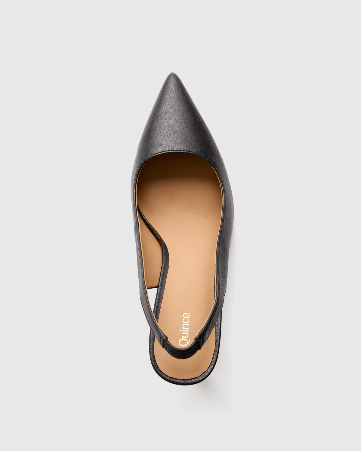 Italian Leather Slingback 75mm Heel - 5 / Black