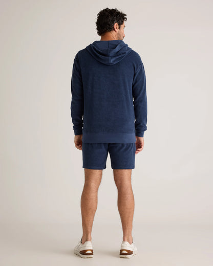 100% Organic Cotton Terry Towel Pullover Hoodie - S / Deep Navy