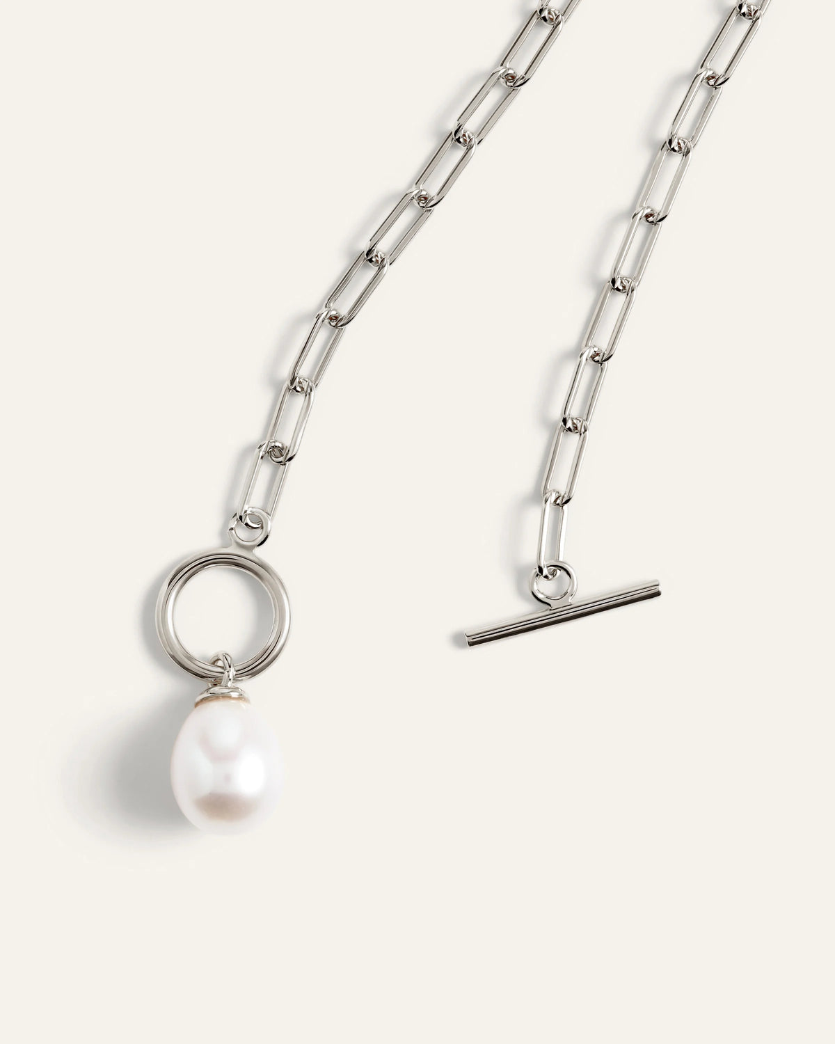 Freshwater Cultured Pearl Toggle Necklace - One Size / Gold Vermeil