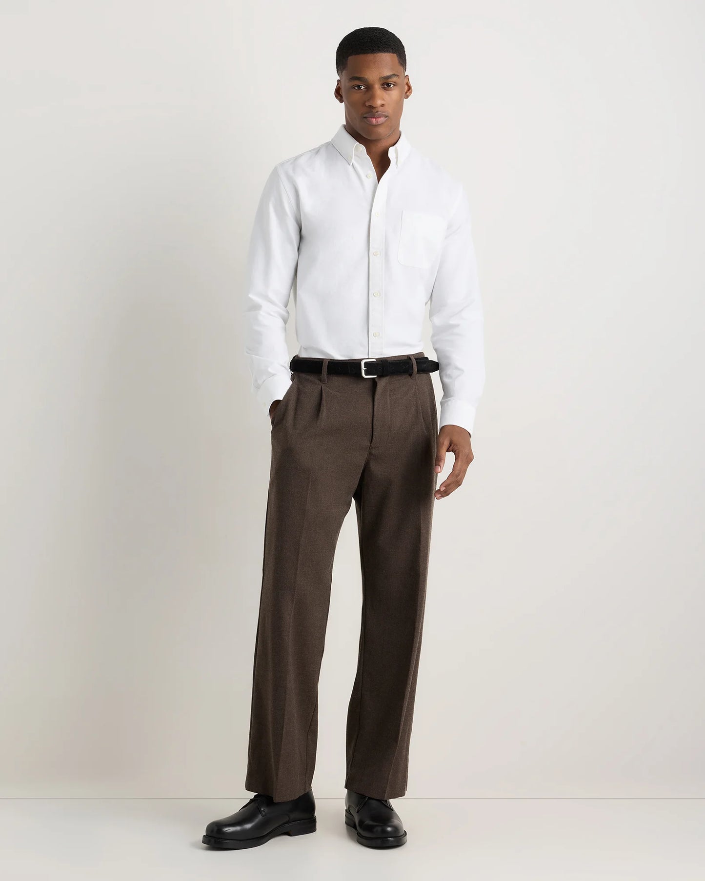 100% Organic Cotton Oxford Shirt - XS / Light Pink Stripe