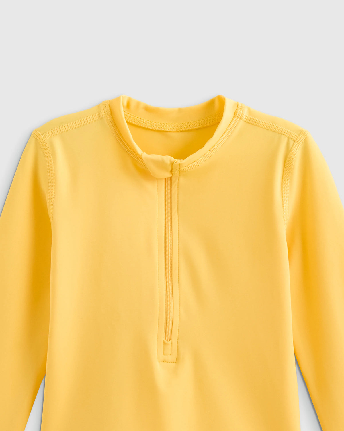 Long Sleeve Zip-Up Rash Guard - 2T / Yellow