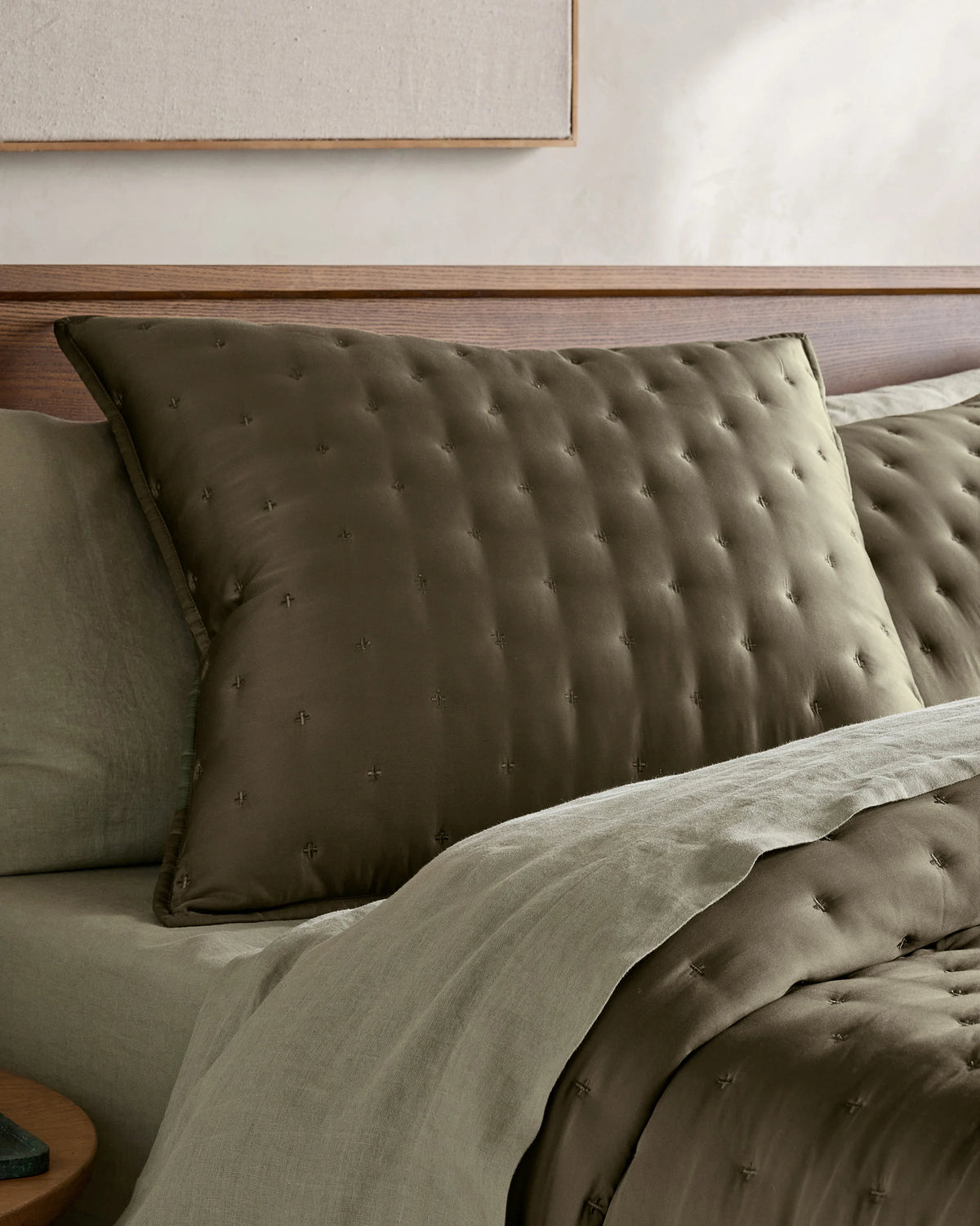 Bamboo Dream Quilted Euro Sham - Euro / Sage