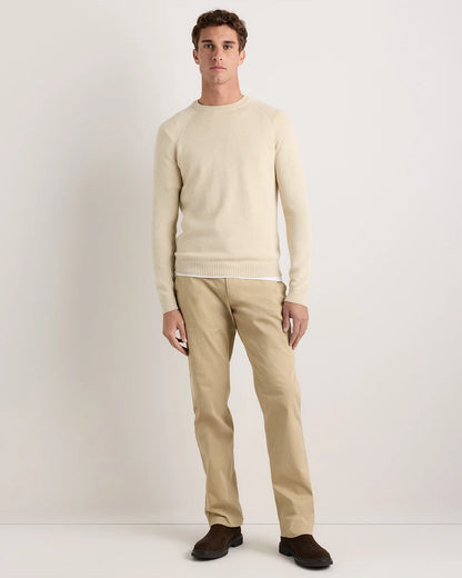 Alpaca-Wool Crewneck Sweater - S / Natural