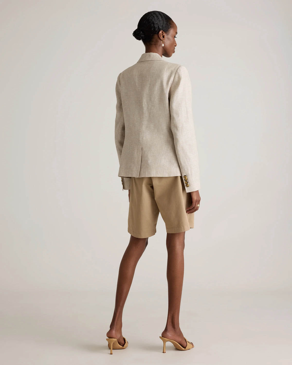 100% European Linen Structured Blazer - XS / French Blue