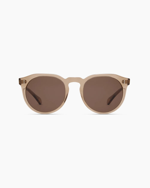 Tahiti Polarized Acetate Sunglasses - One Size / Clear Taupe with Brown lens