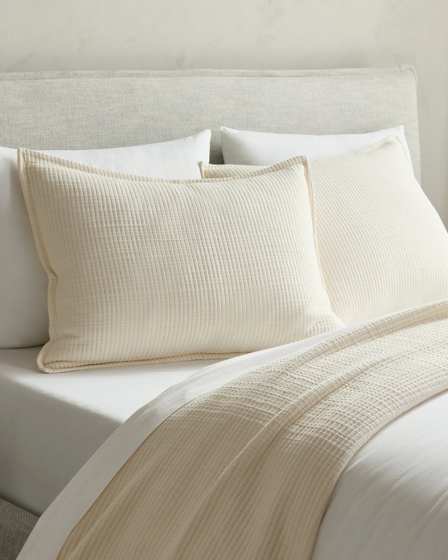 Organic Ribbed Cotton Coverlet - Twin / Toffee