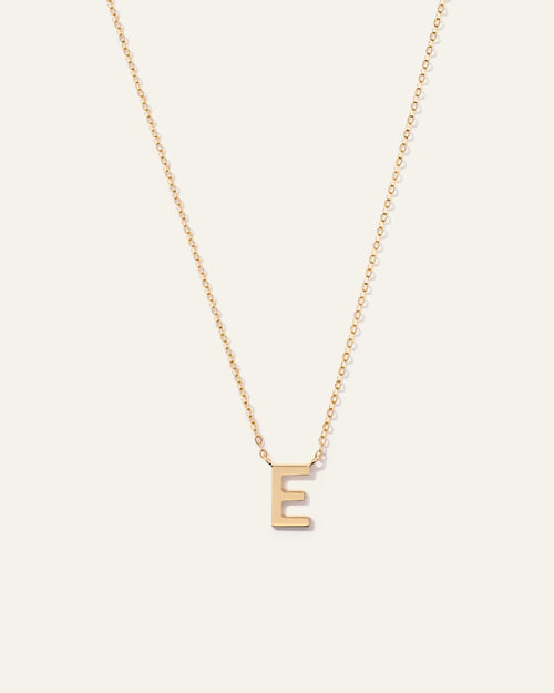 14K Gold Letter Necklace - One Size / Yellow Gold