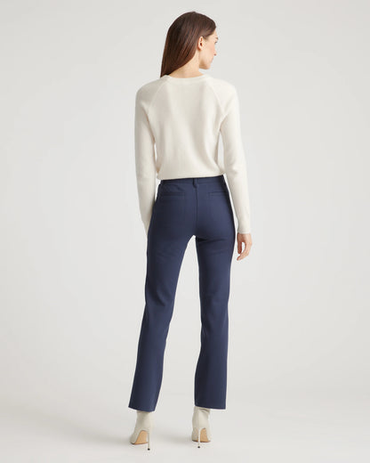 Ultra-Stretch Ponte Straight Leg 4-Pocket Pants - XS / Black