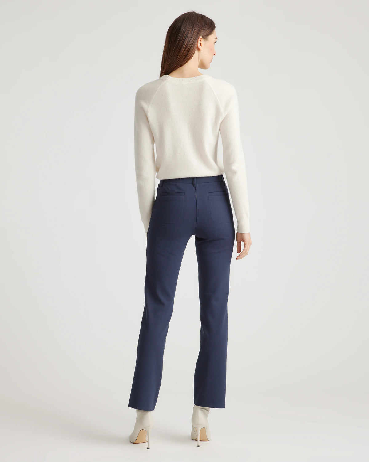 Ultra-Stretch Ponte Straight Leg 4-Pocket Pants - XS / Olive
