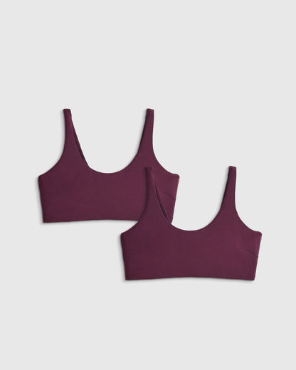 Micromodal Maternity & Postpartum Bra (2-pack) - XS / Syrah