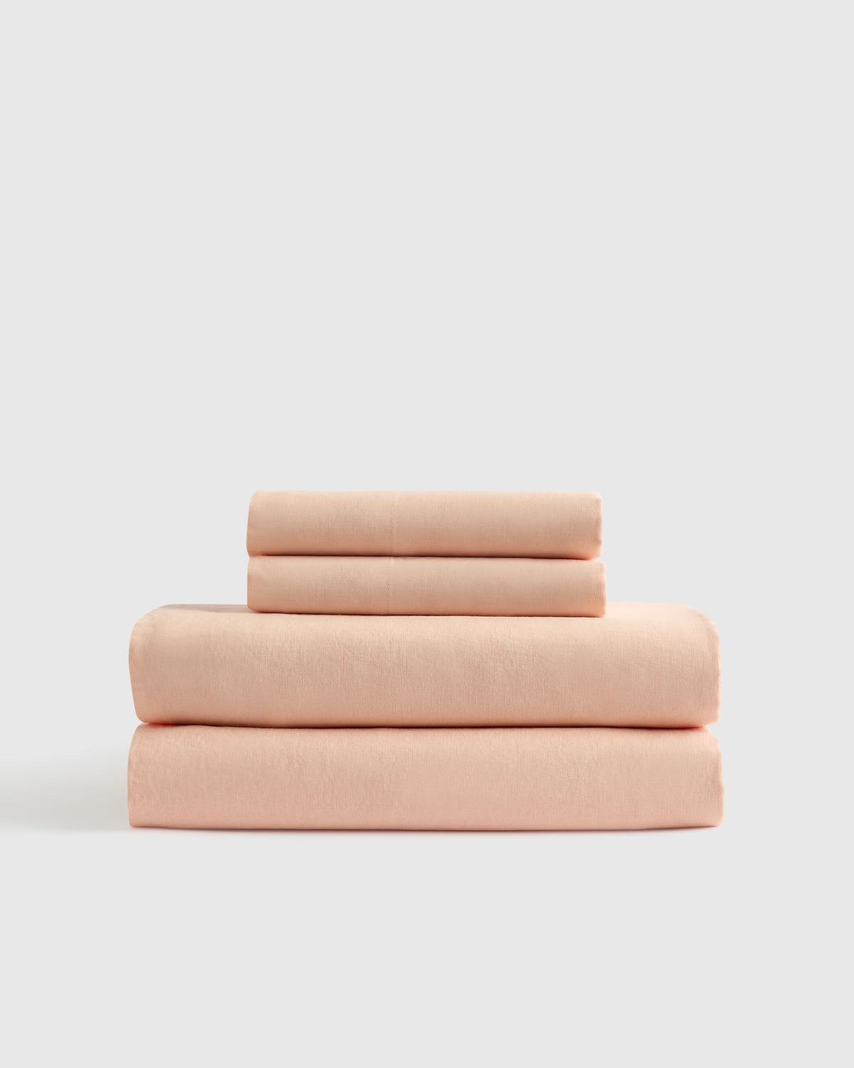 European Linen Sheet Set - Twin / Peach