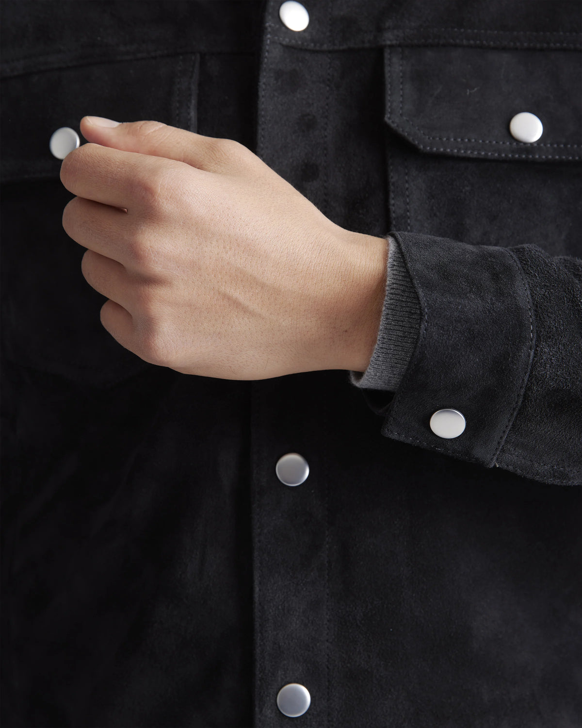 Italian Suede Trucker Jacket - S / Dark Chestnut