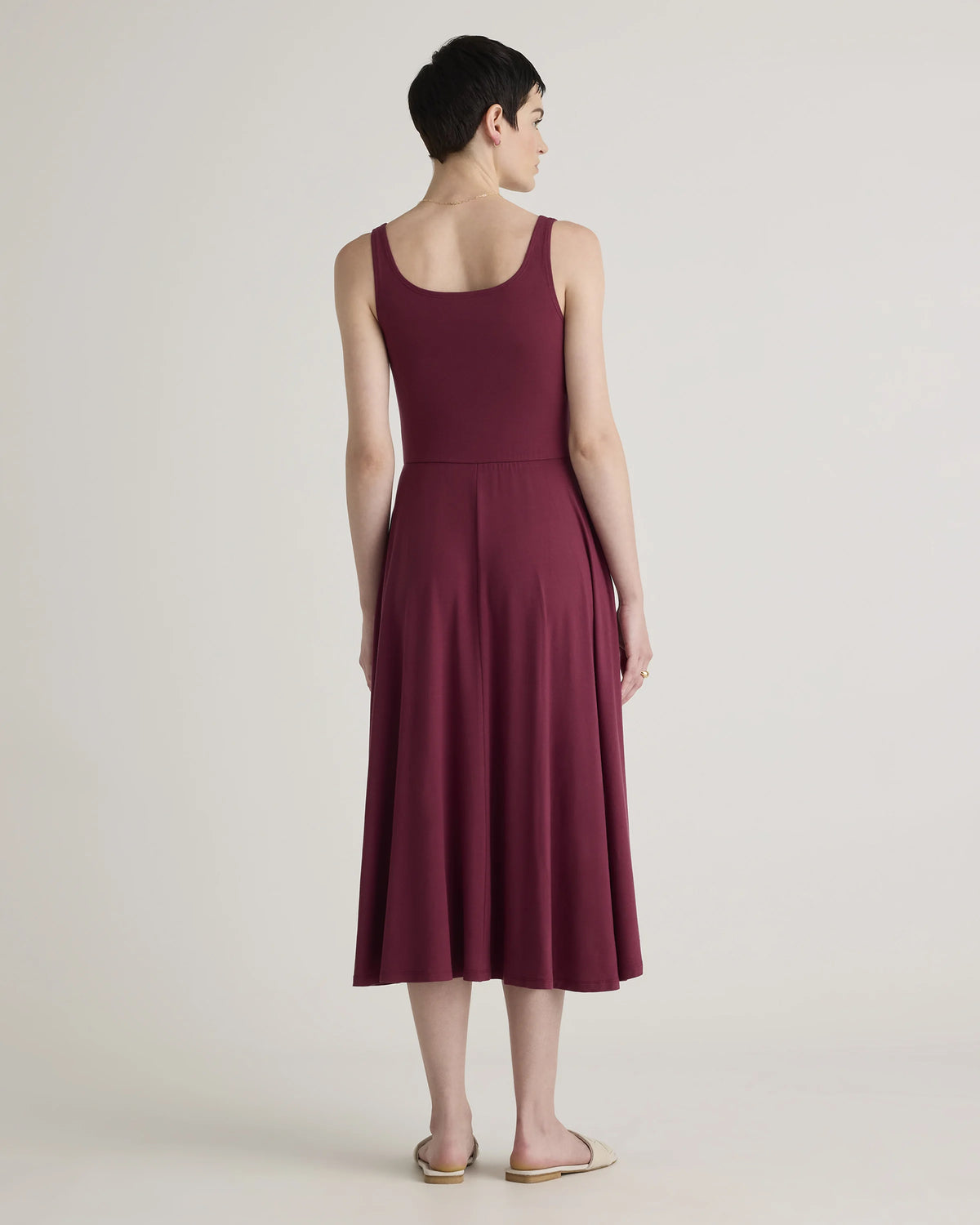 Tencel Jersey Fit & Flare Dress - XS / Dark Olive