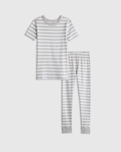 100% Organic Cotton Short Sleeve and Pant Pajama Set - 6 / Planets
