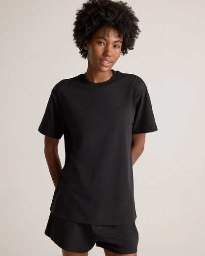 Dream Lounge Oversized Short Sleeve Pajama Set - XS / Bold Black
