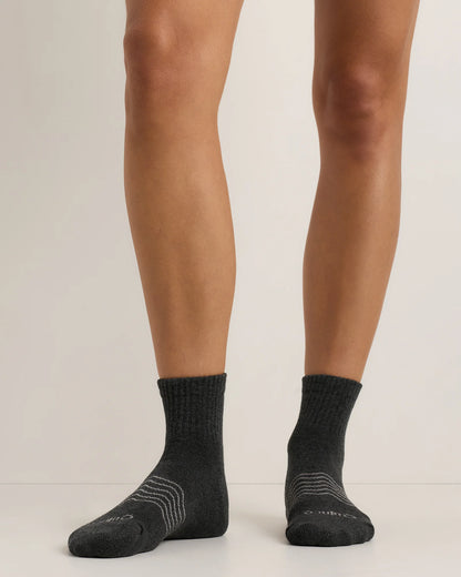 Everyday Cotton Solid Quarter Socks (4-Pack) - S / White