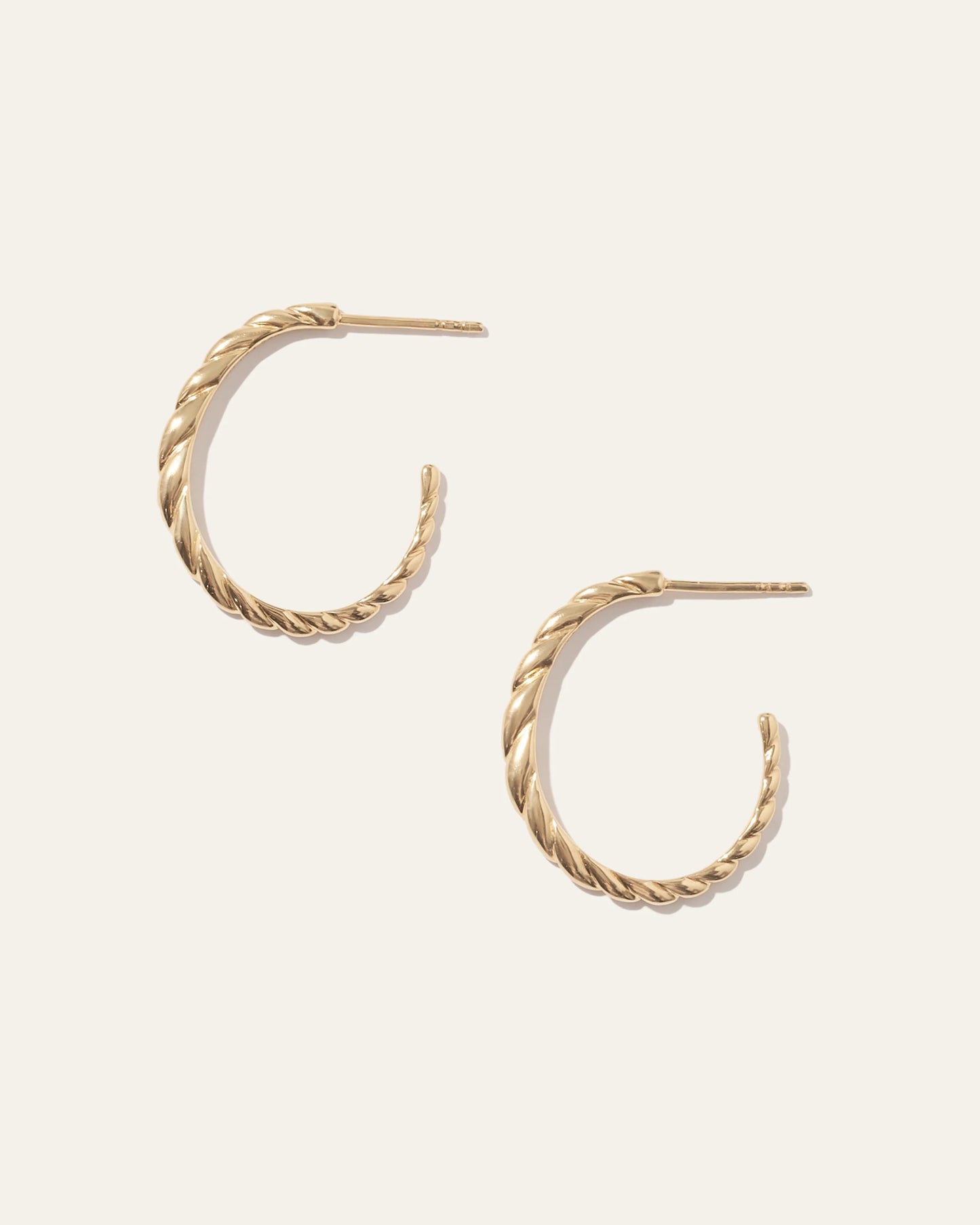 Thin Croissant Dôme Hoops - One Size / Gold Vermeil