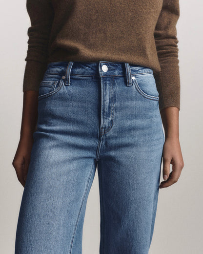 Bella Stretch Relaxed Straight Jeans - 24 / Obsidian Blue