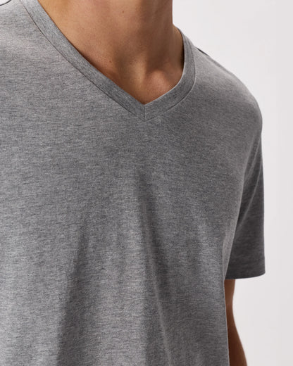 Cotton Modal V-Neck Tee - S / Deep Navy