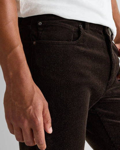 Organic Stretch Corduroy 5-Pocket Pants - 30X30 / Espresso
