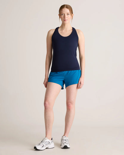 Seamless Waist-Length Racerback Tank - XS / Deep Navy
