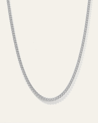 Cuban Curb Chain Necklace - 20" / Sterling Silver