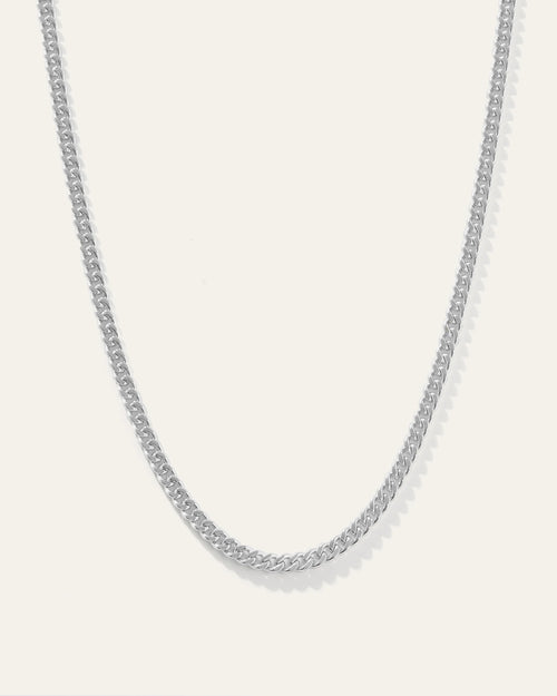 Cuban Curb Chain Necklace - 20" / Sterling Silver