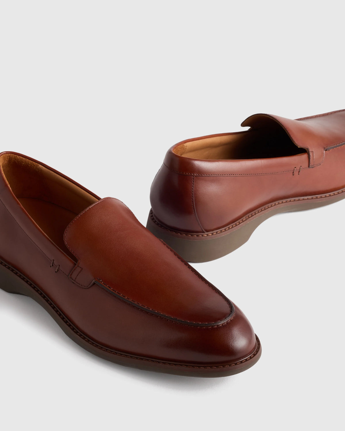 Men's Hybrid Crafted Leather Loafer - 7 / Brandy