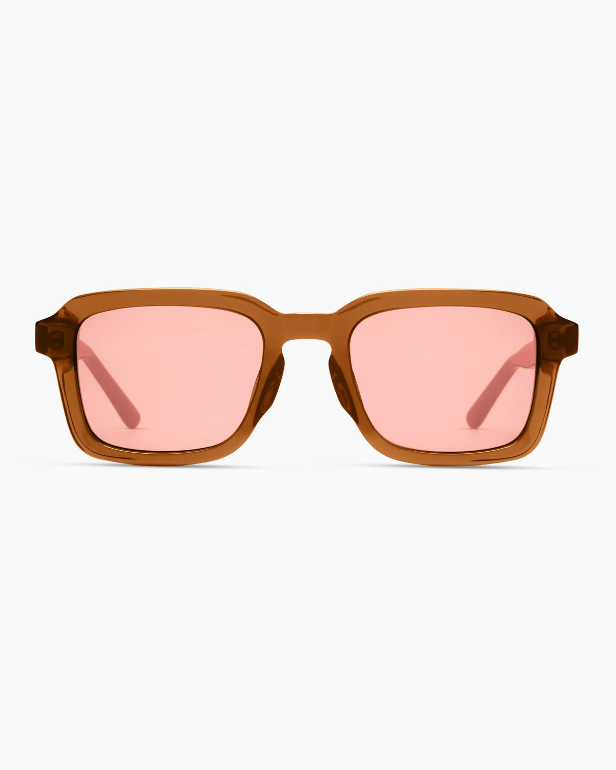Tulum Polarized Acetate Sunglasses - Standard / Clear Spice with Deep Rose lens