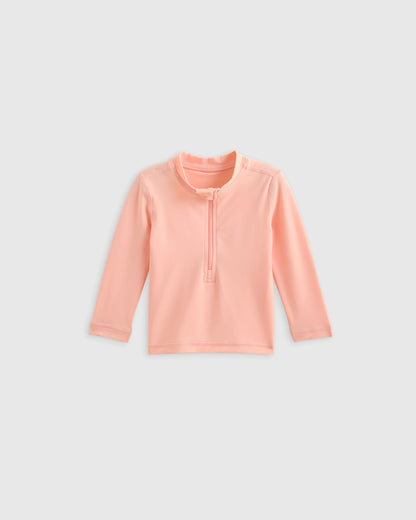 Long Sleeve Zip-Up Rash Guard - 0-3M / Yellow
