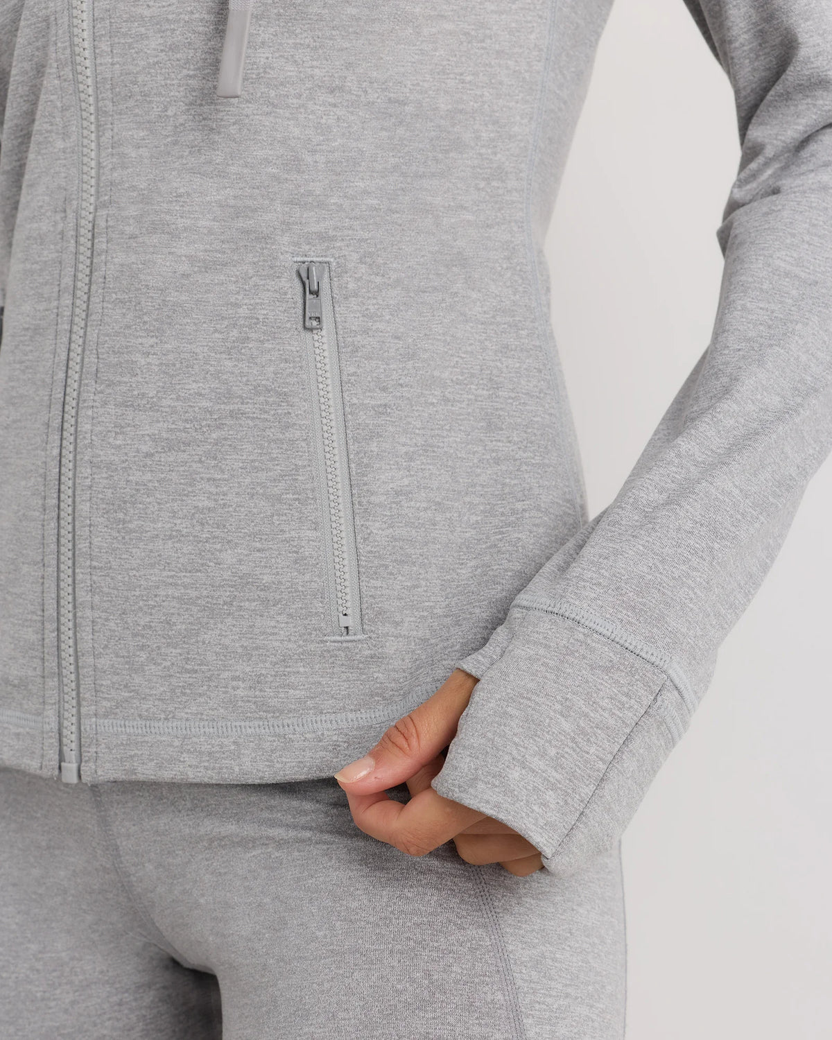 Ultra-Soft Slim Fit Hooded Jacket - XS / Heather Black