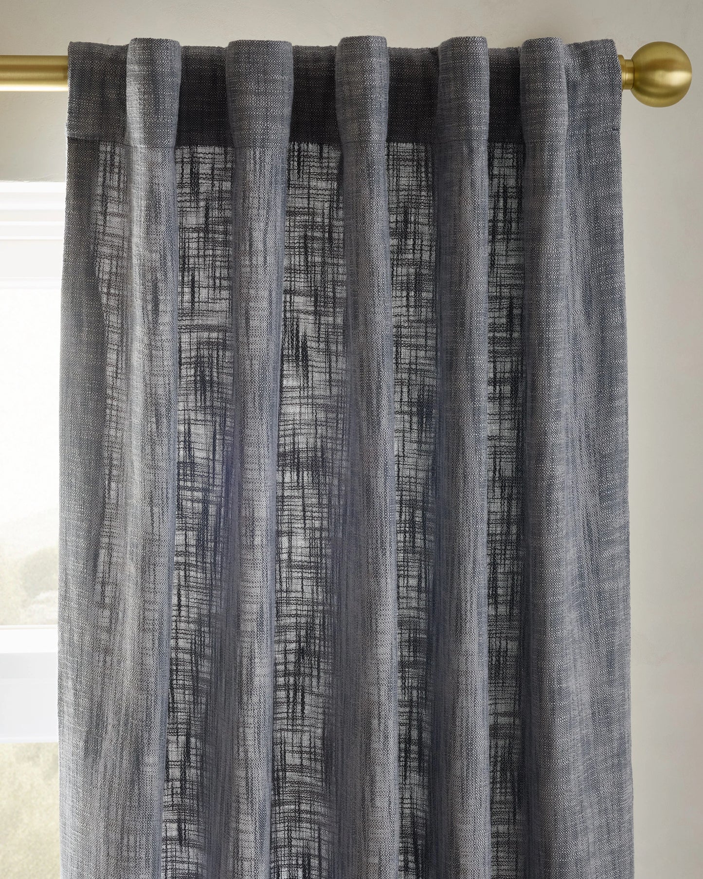 Textured Cotton Curtain - 48x84 / Ivory