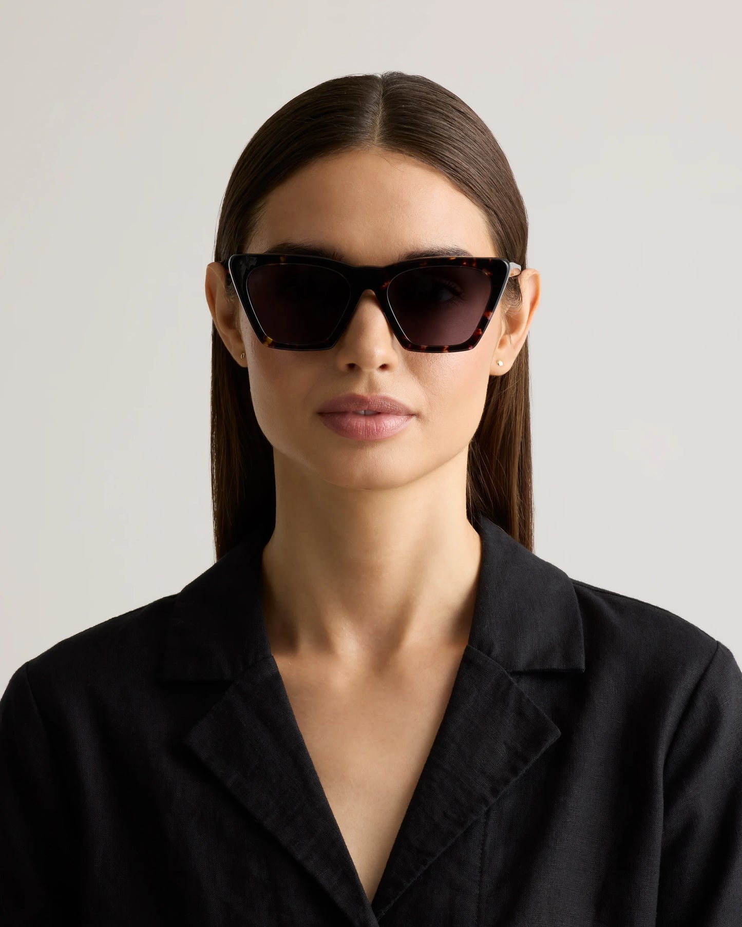Andy Polarized Acetate Sunglasses - One Size / Black with Grey lens