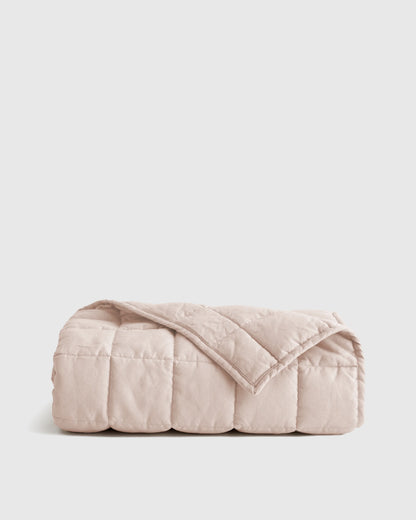 European Linen Toddler Quilt - One Size / Mist