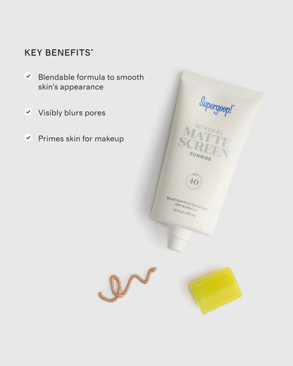 Mineral Mattescreen SPF 40 1.5 oz by Supergoop! - One Size / Untinted